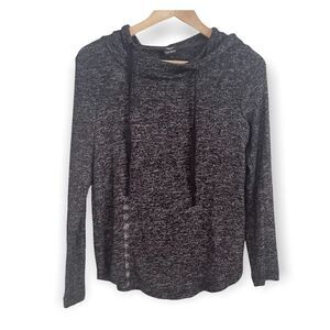 Bobeau Gray Cowl Neck Lounge Pullover Hoodie XS